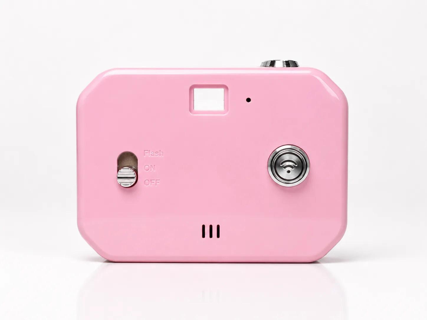 VHSMO Camera in Baby Pink, back view